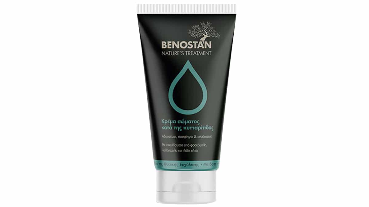 Κρέμα σώματος κατά της κυτταρίτιδας, που τονώνει & συσφίγγει, Nature's Treatment, Benostan (στα Φαρμακεία)