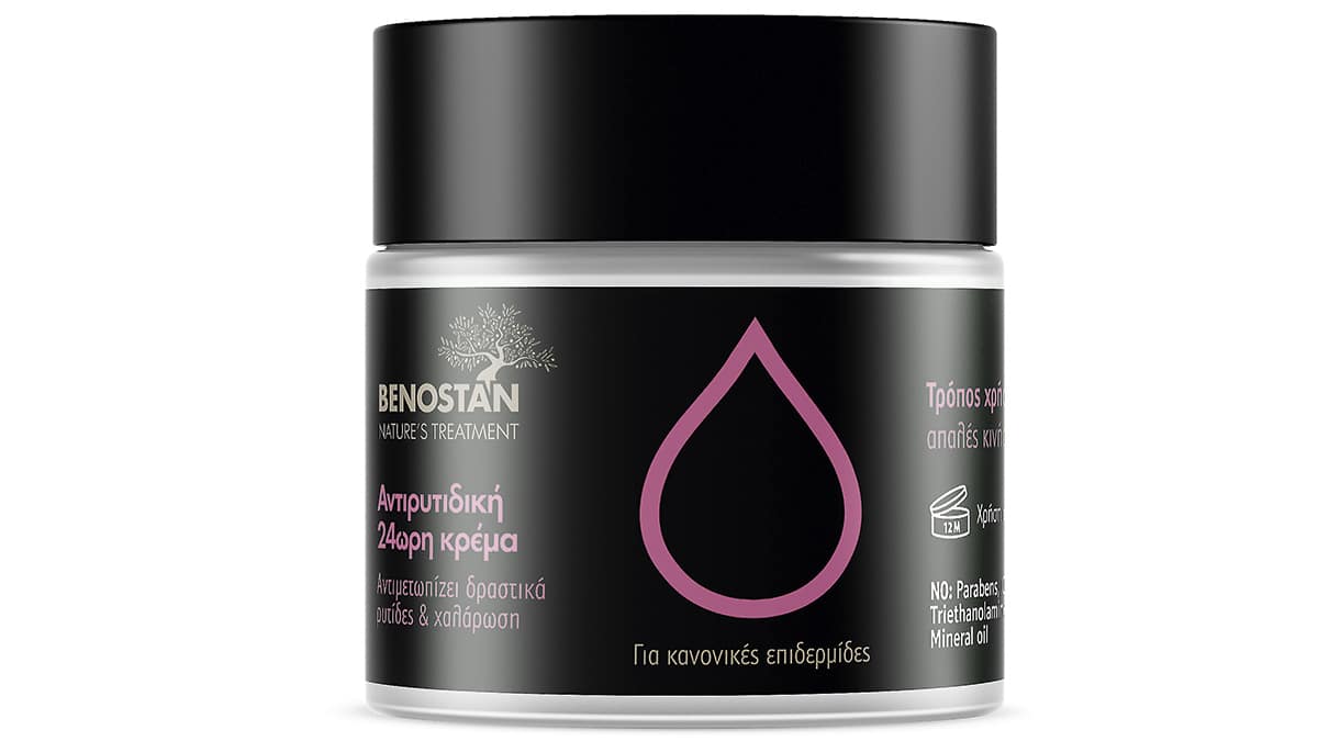 24ωρη αντιρυτιδική κρέμα προσώπου, Nature's Treatment, Benostan (στα Φαρμακεία)