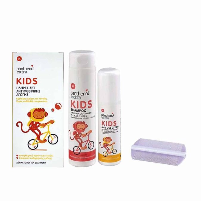 Πλήρες σετ αντιφθειρικής αγωγής, Kids, Panthenol extra (στα Φαρμακεία)