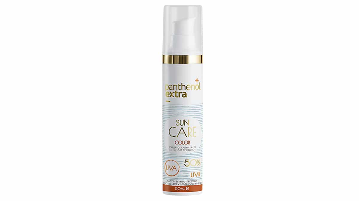 Έγχρωμο αντηλιακό gel-cream προσώπου, Sun Care Color SPF 50, Panthenol extra (στα Φαρμακεία)