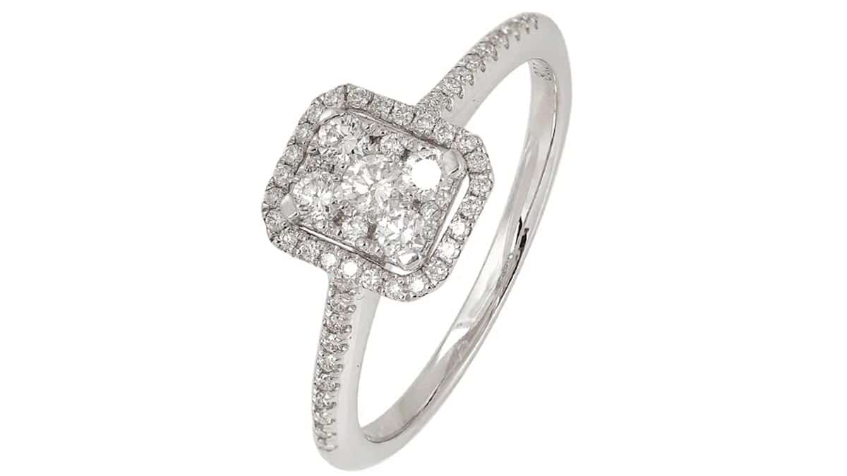 Δαχτυλίδι από λευκόχρυσο με μπριγιάν, Πανίδης - www.panidis.gr