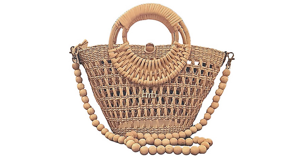 Ψάθινη τσάντα, BMB Bags, bmbbags.gr