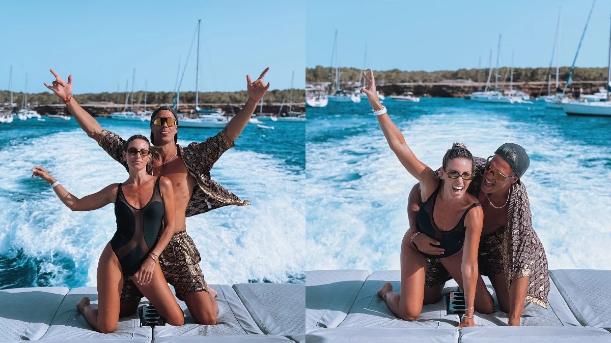 Αθηνά Οικονομάκου: Ντυμένη σα νυφούλα στο πλευρό του Μπρούνο Τσερέλα - Mαγευτικές φωτογραφίες από Πάρο