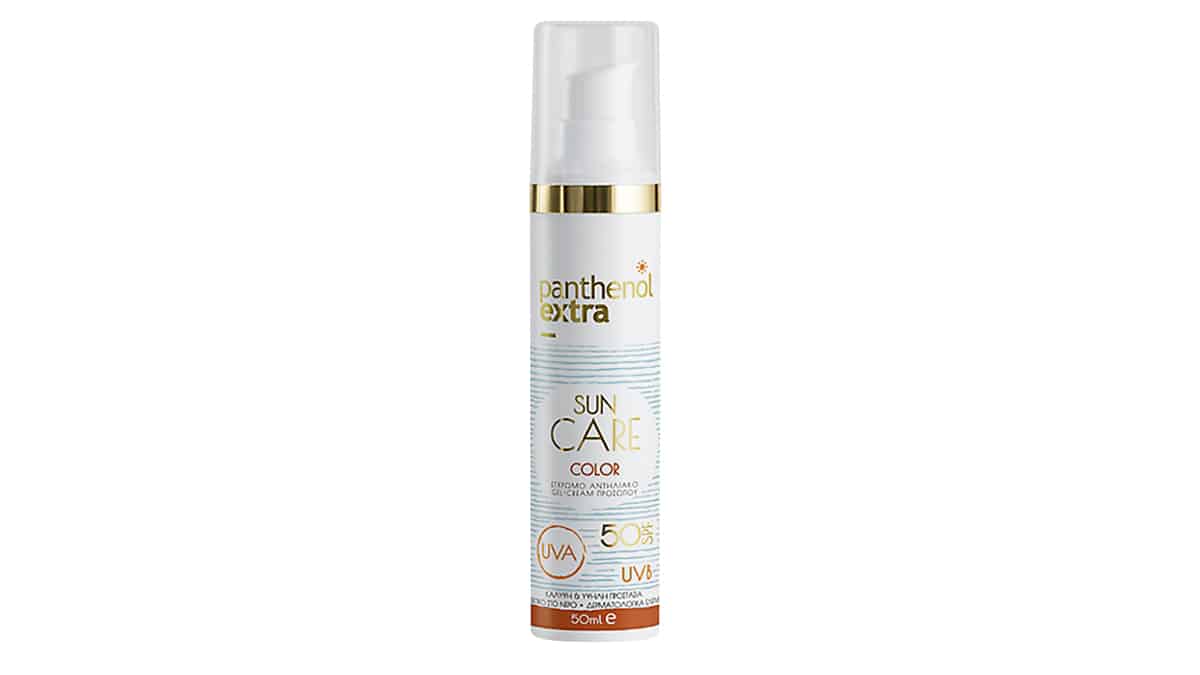Έγχρωμο αντηλιακό gel-cream προσώπου, Sun Care Color SPF50, Panthenol extra (στα Φαρμακεία)