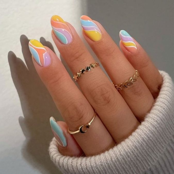 pastel nails