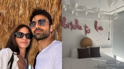 Ανδρέας Γεωργίου: Με όλη την πλάτη έξω και ντραπέ στο στήθος - Η εμφάνιση της Σιμώνης Χριστοδούλου στο bachelorette party της σε βίλα στην Πάφο