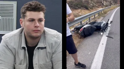 Αλέξανδρος Κοψιάλης: «Φέραμε τούμπες» - Φοβισμένος μετά το τροχαίο με τη μηχανή