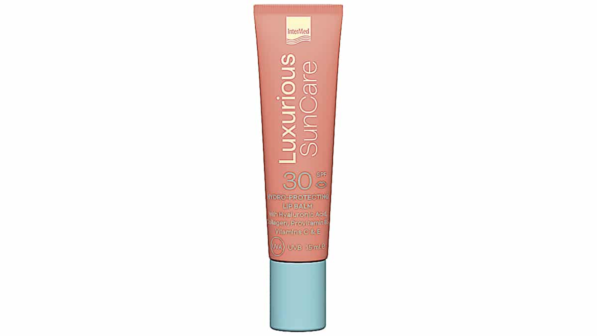 Αντηλιακή προστασία για τα χείλη, Luxurious, SunCare SPF30, Hydro-Protecting Lip Balm, InterMed (σε φαρμακεία & σε επιλεγμένα καταστήματα λιανικής από την InterMed)