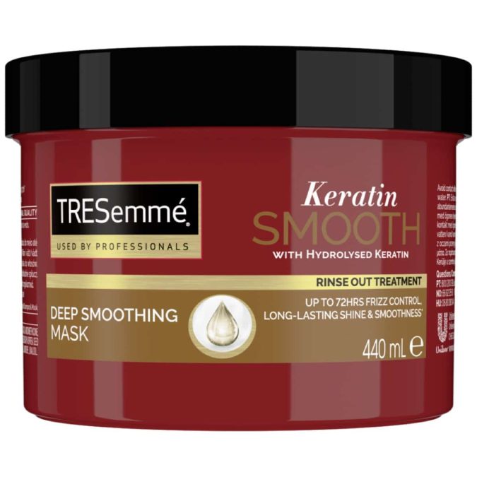Μάσκα για απαλά και μεταξένια μαλλιά, Keratin Smooth, Deep Smoothing Mask, TRESemmé, €9,99