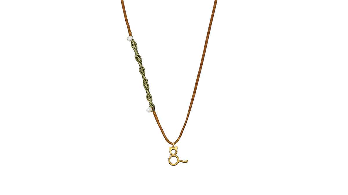 Μοτίφ σε κίτρινο χρυσό 14Κ με ζιργκόν,Krinaki Handmade Jewelry, www.krinaki.com