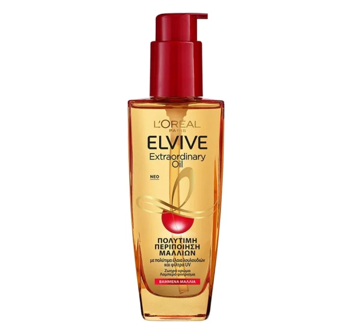 Λάδι μαλλιών, Elvive Extraordinary Oil, Πολύτιμη περιποίηση μαλλιών, L'Oreal Paris