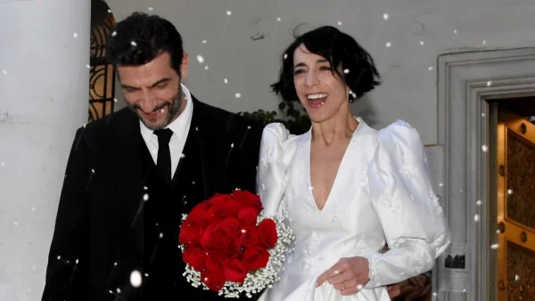 Κουρής Τοπαλίδου στον γάμο τους