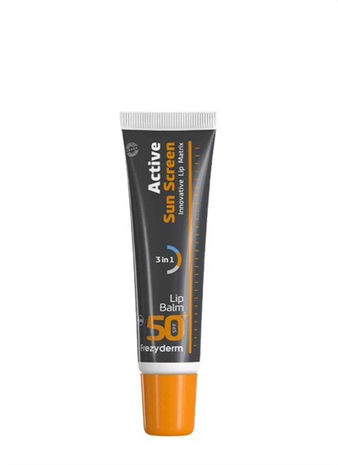 Αντηλιακό balm χειλιών, Active Sun Screen, Lip Balm SPF50+, Frezyderm, €6,93 (στα Φαρμακεία)
