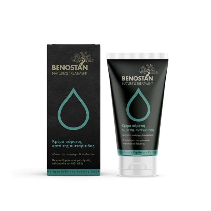 Φυτική κρέμα σώματος κατά της κυτταρίτιδας, που τονώνει συσφίγγει και ενυδατώνει το δέρμα, Nature's  Treatment, Benostan, €28,40 (στα Φαρμακεία)