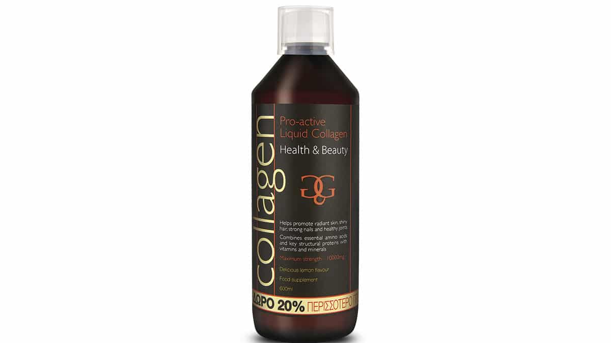 Υγρό πόσιμο κολλαγόνο με μοναδική φόρμουλα που ενεργοποιεί τον οργανισμό να παράξει φυσικό κολλαγόνο, απαραίτητο για αρθώσεις, πρόσωπο & μαλλιά, Collagen Pro-Active (στα Φαρμακεία)
