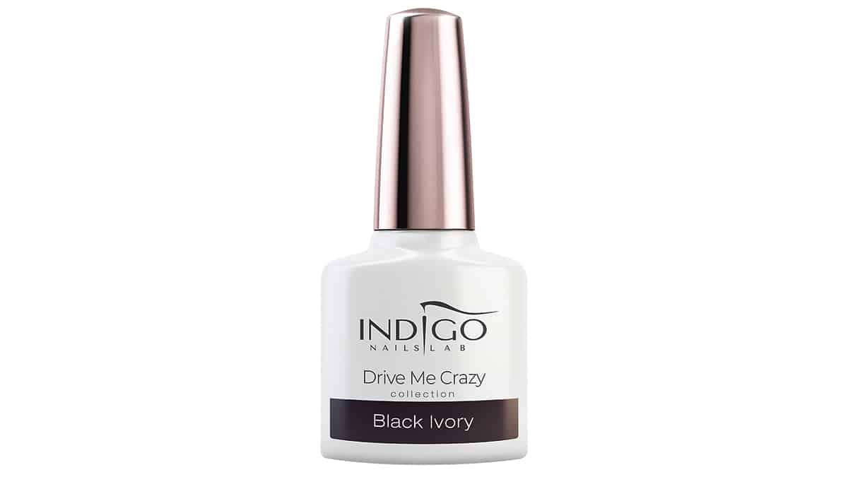 Βερνίκι για ημιμόνιμο μανικιούρ, Drive Me Crazy Collection, Black Ivory, Indigo Nails Lab (indigo-nails.gr)