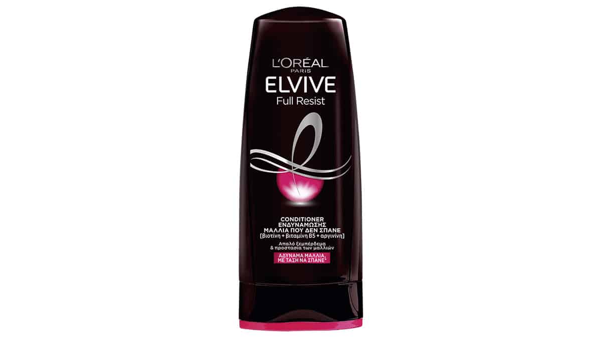 Conditioner ενδυνάμωσης για αδύναμα μαλλιά με τάση να σπάνε, Elvive, Full Resist, L'Oréal Paris, €6,15