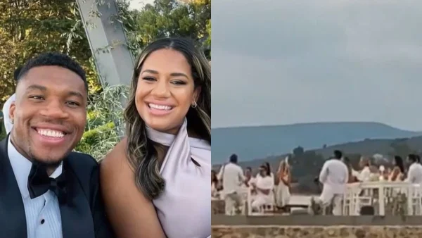 Γιάννης Αντετοκούνμπο: Οι πρώτες φωτογραφίες από τον γάμο του με την Μαράια στην Πύλο - Χαμός από πυροτεχνήματα στο χλιδάτο θέρετρο που παντρεύτηκαν