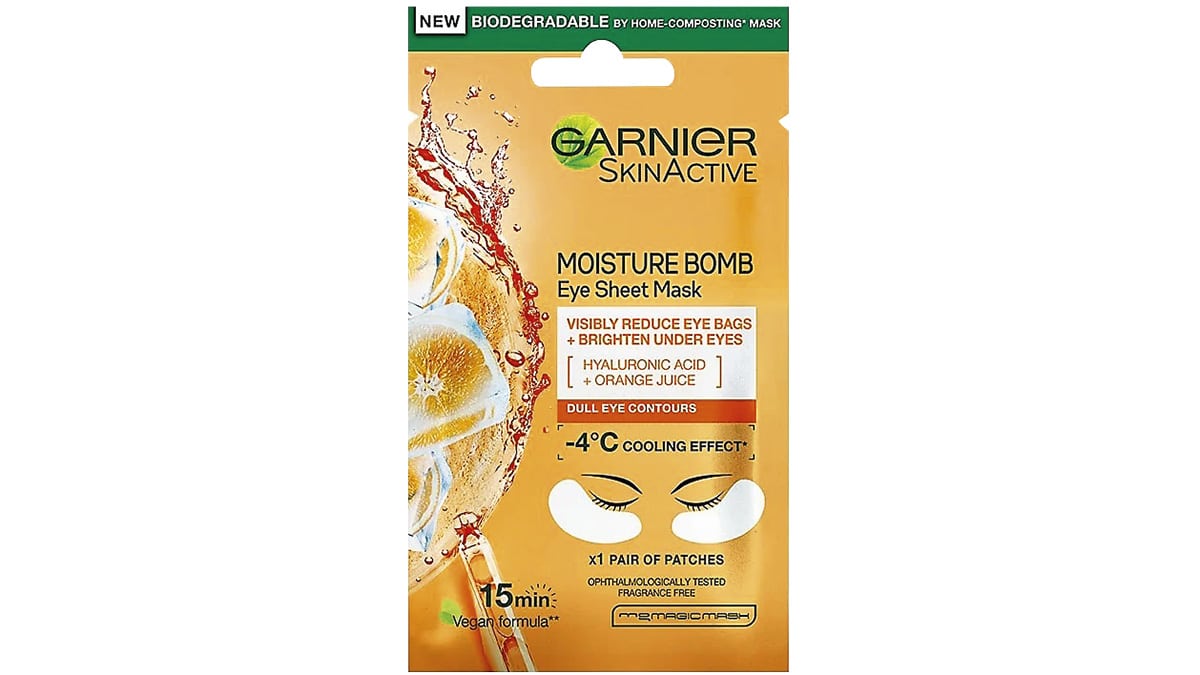 Υφασµάτινη µάσκα µατιών για την θαµπή & κουρασµένη επιδερµίδα, SkinActive, Moisture Bomb, Eye Sheet Mask, Garnier, €2,27