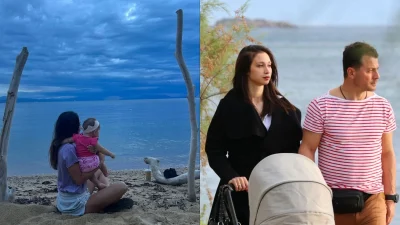 Δήμητρα Βαμβακούση: Το τρυφερό βίντεο με τον Γιώργο Αγγελόπουλο και την κόρη τους σε παραλία της Σκιάθου