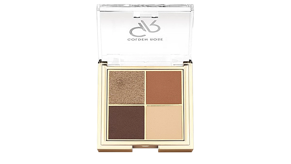 Παλέτα σκιών, Quattro Eyeshadow Palette No 04, Golden Rose, €9 (goldenrosecosmetics.gr)