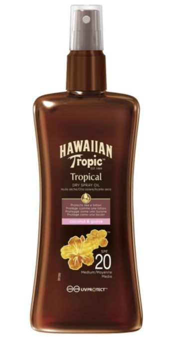 Προστατευτικό λάδι σώματος, Protective Dry Spray Oil SPF20, Tropical Dry Spray Oil, Hawaiian Tropic, €18,36
