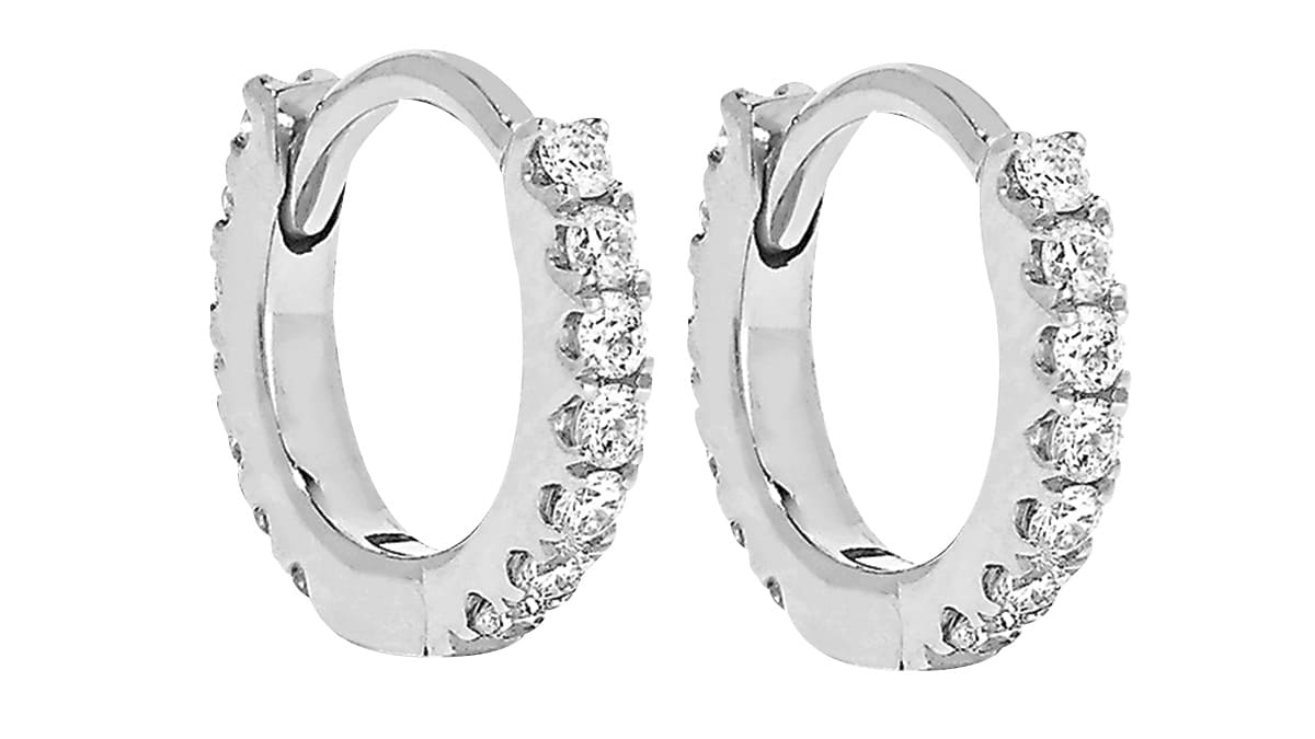 Σκουλαρίκια από ασήµι 925° µε ζιργκόν, The Grecian, €25,  thegrecian.gr