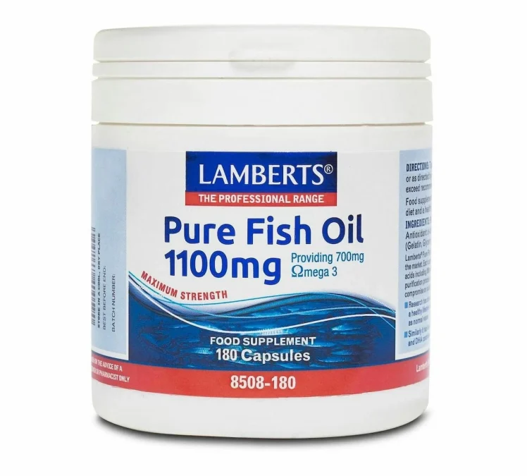 Συμπλήρωμα διατροφής με ιχθυέλαιο, Pure Fish Oil 1100 mg, Lamberts (στα Φαρμακεία)