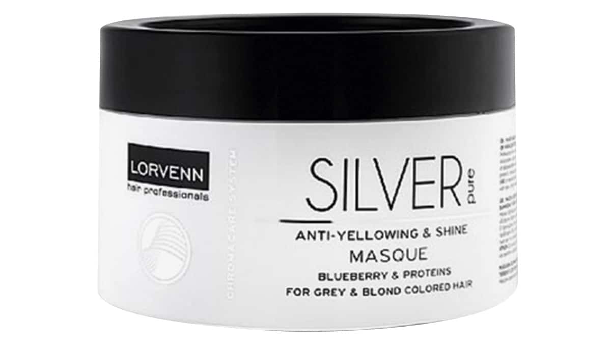 Μάσκα μαλλιών που απομακρύνει τα κίτρινα ρεφλέ, Silver Pure, Anti-Yellowing & Shine Masque, Lorvenn hair professionals, €17,50