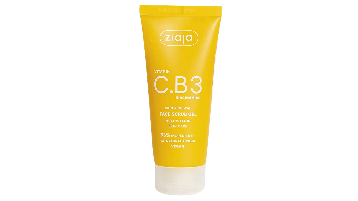 Τζελ απολέπισης προσώπου, Vitamin C.B3 Niacinamide, Skin Renewal, Face Scrub Gel, Ziaja, €7,50 (σε καταστήματα καλλυντικών, ινστιτούτα αισθητικής & φαρμακεία, venuselectronics.gr, facebook: Ziaja Greece)
