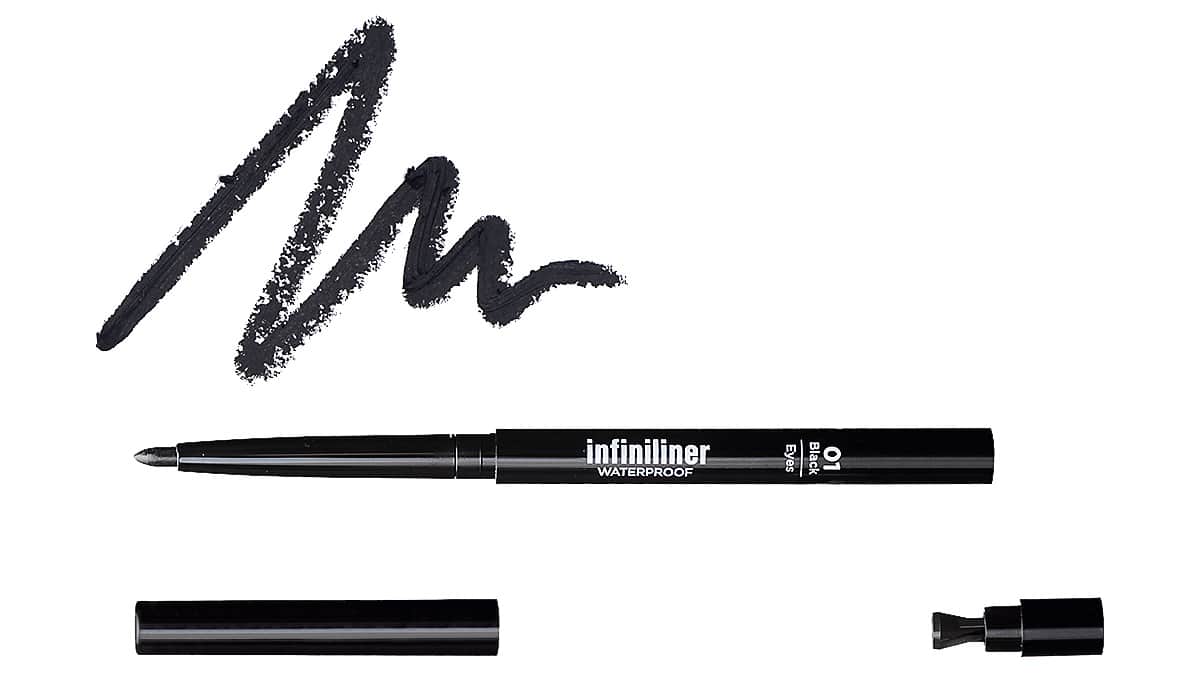 Αδιάβροχο μαύρο μολύβι ματιών μακράς διάρκειας, Infiniliner Waterproof No 01, Mon Rêve, €4,90