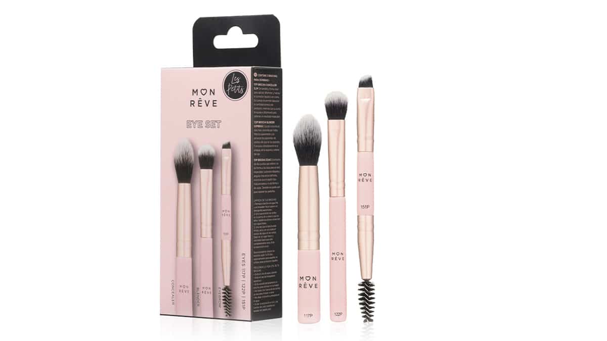 Σετ 3 µικρών πινέλων για τα µάτια & τα φρύδια, Les Petits Eye Set, Mon Rêve, €10,90
