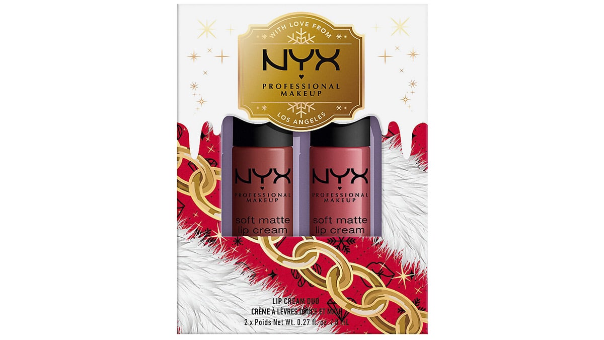 Συλλεκτικό σετ µε δυο κραγιόν,  Soft Matte Lip Cream Duo Xmas Set, Nyx professional makeup, €13