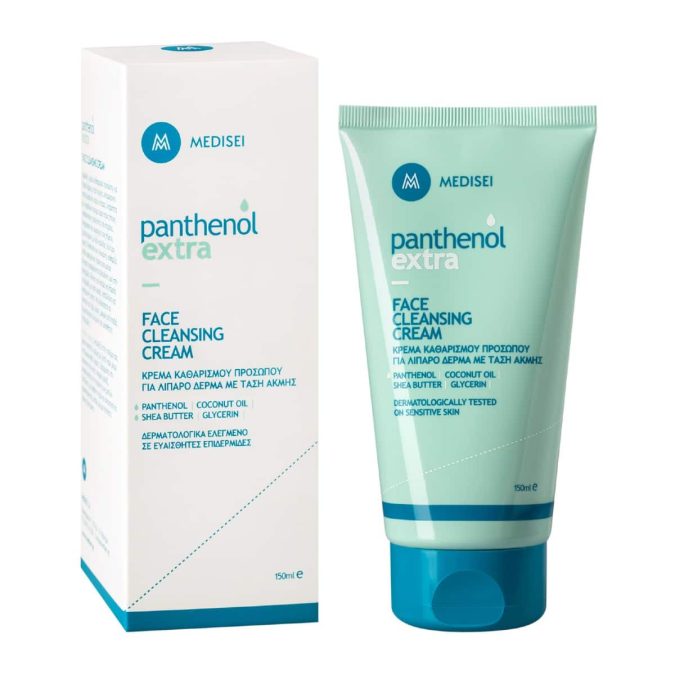 Αφρώδης κρέμα καθαρισμού προσώπου για λιπαρές και θαμπές επιδερμίδες με τάση ακμής, Face Cleansing Cream, Panthenol extra (στα Φαρμακεία, medisei.gr)