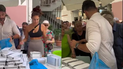 Ρίγη συγκίνησης από τον Σπύρο Μαρτίκα και την Βρισηίδα Ανδριώτου - Μοίρασαν δωρεάν γεύματα