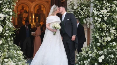 Θεοδώρα - Μάθιου Κουμάρ: Οι φωτογραφίες από τον γάμο στο Βυζαντινό Μουσείο, οι καλεσμένοι και η χλιδάτη δεξίωση