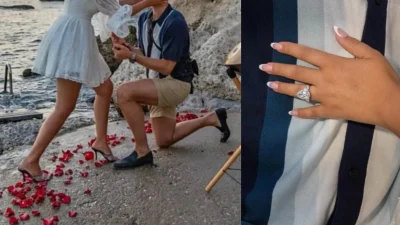 Αγαπημένο ζευγάρι παντρεύτηκε στη Μήλο - Οι φωτογραφίες από την ρομαντική πρόταση γάμου