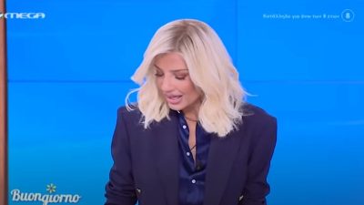 Η Φαίη Σκορδά στο πλατό της εκπομπής Buongiorno