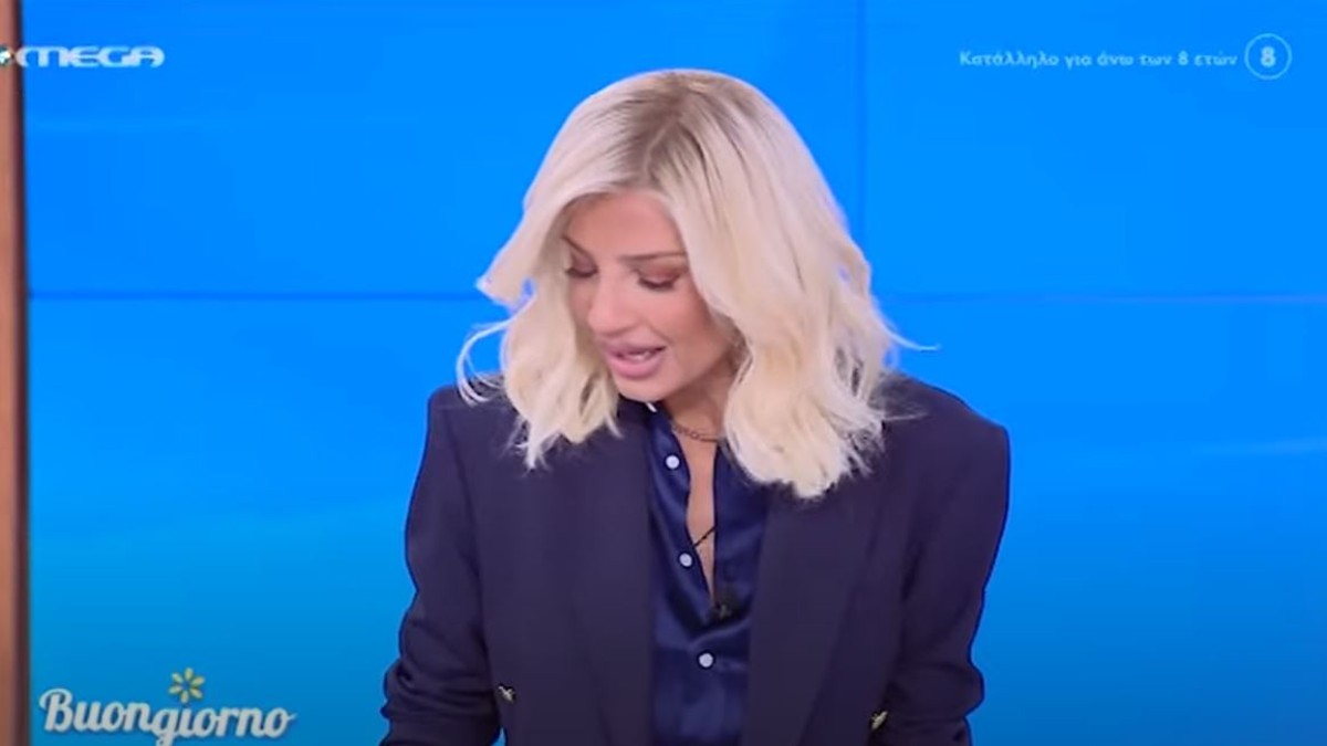Η Φαίη Σκορδά στο πλατό της εκπομπής Buongiorno