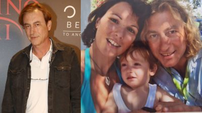 Ο Αίας Μανθόπουλος η πρώην σύζυγός του και το παιδί τους