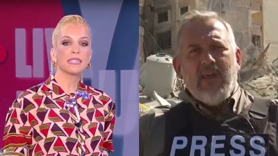 Η Μαρία Αναστασοπούλου και ρεπόρτερ του Live You