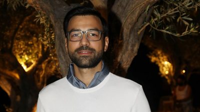 Ο Ανδρέας Γεωργίου σε βραδινή του έξοδο