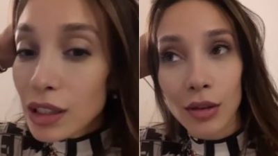 Η Δήμητρα Βαμβακούση μιλάει σε βίντεο στα social media.