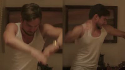 Ο Παύλος στην σειρά Η Παραλία σε κατάσταση αμοκ.