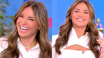 Η Ελένη Τσολάκη στο πλατό της εκπομπής της