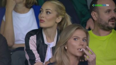 Η Ελένη Βουλγαράκη στο ΟΑΚΑ για τον αγώνα του Φώτη Ιωαννίδη