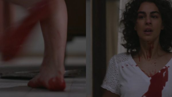 Σκηνή από την αυτοκτονία του Βρεττού στην σειρά Ηλέκτρα