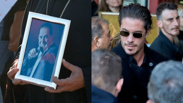 Στην κηδεία του Βασίλη Καρρά ο Νίκος Οικονομόπουλος