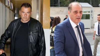 Ο Γιωργος Λιαγκας και ο Κυριακος Βελοπουλος φωτογραφίες NDP