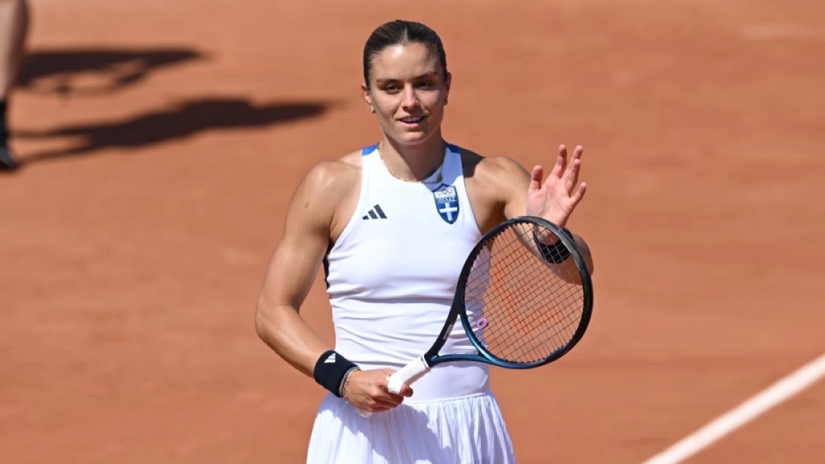 Η Μαρία Σάκκαρη σε αγώνα τέννις